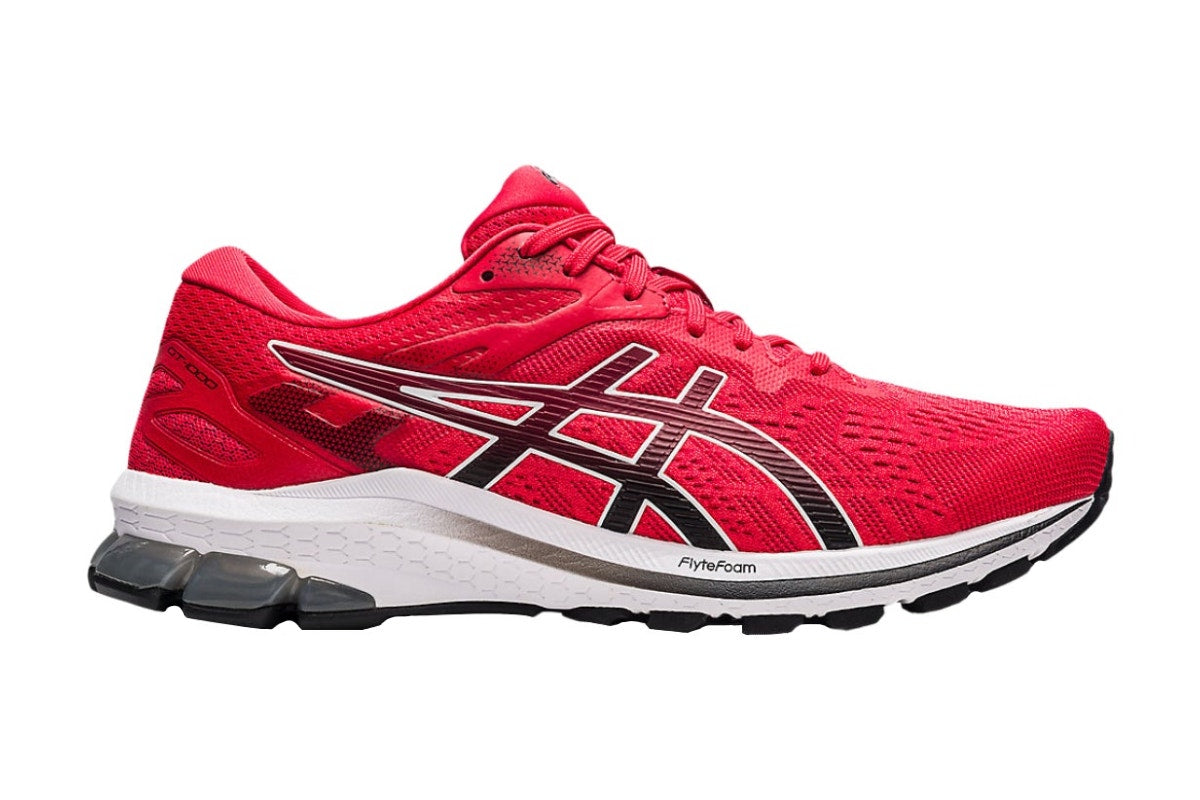 ASICS Men's GT-1000 10 Running Shoes  - Electric Red/Black; Size 10.5 US)