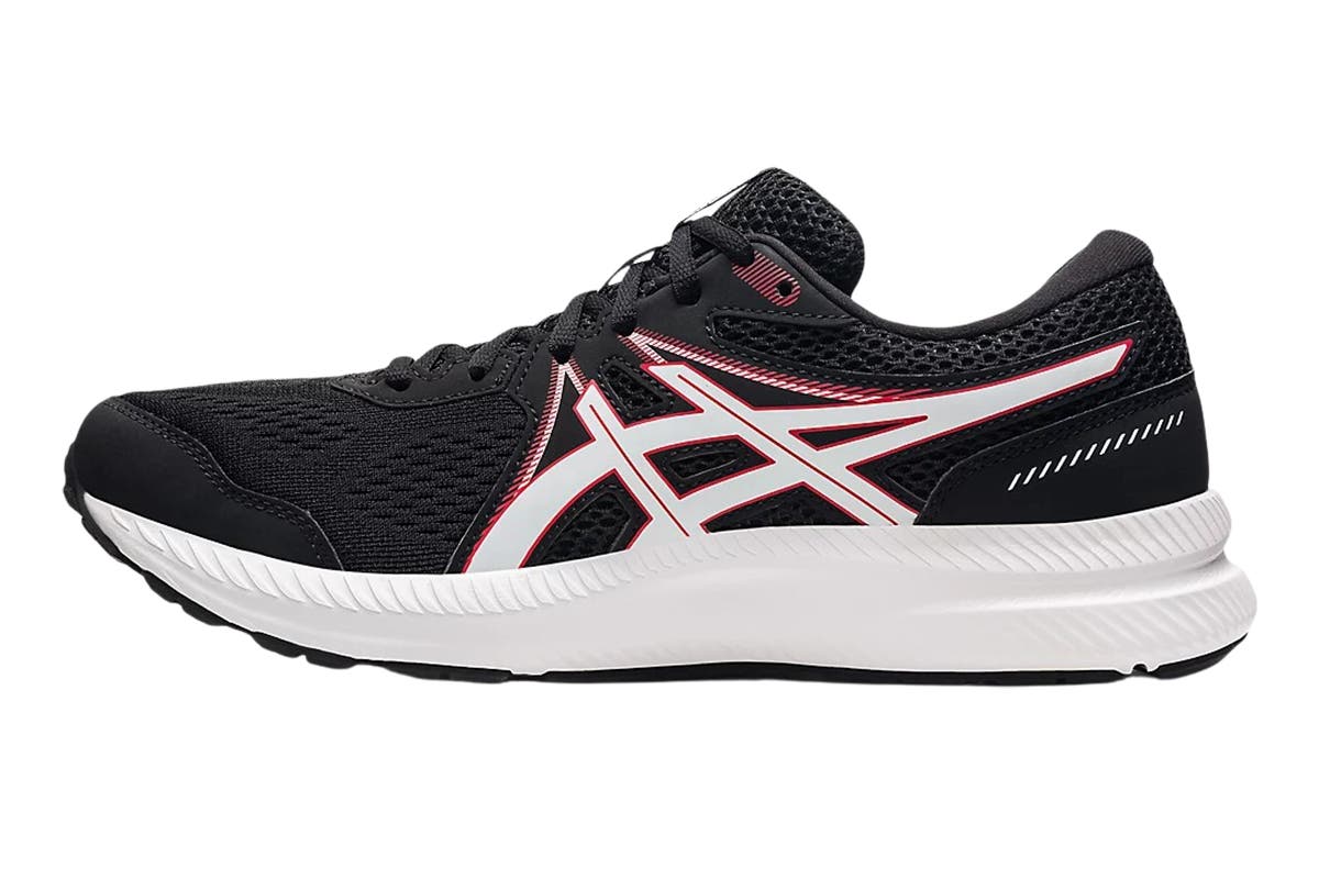 ASICS Men's Gel-Contend 7 Running Shoes (Black/Electric Red, Size 9 US)