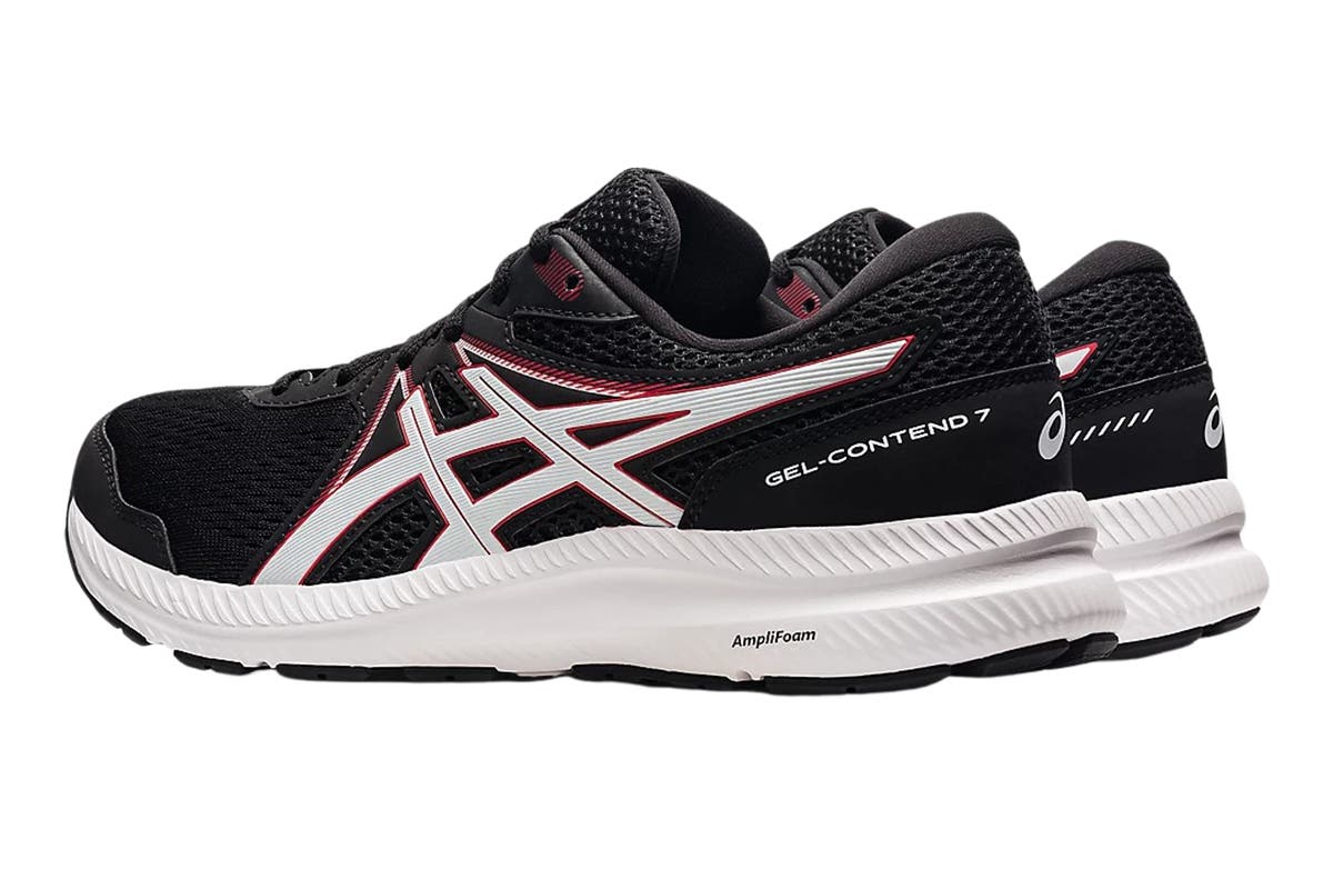 ASICS Men's Gel-Contend 7 Running Shoes (Black/Electric Red, Size 9 US)