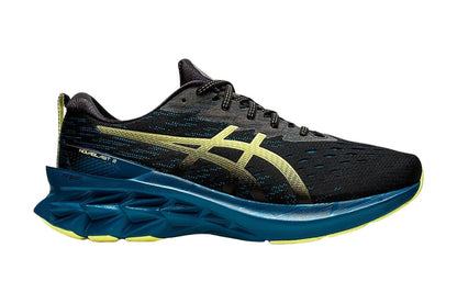 ASICS Men's Novablast 2 Running Shoes  - Black/Glow Yellow; Size 10.5 US)