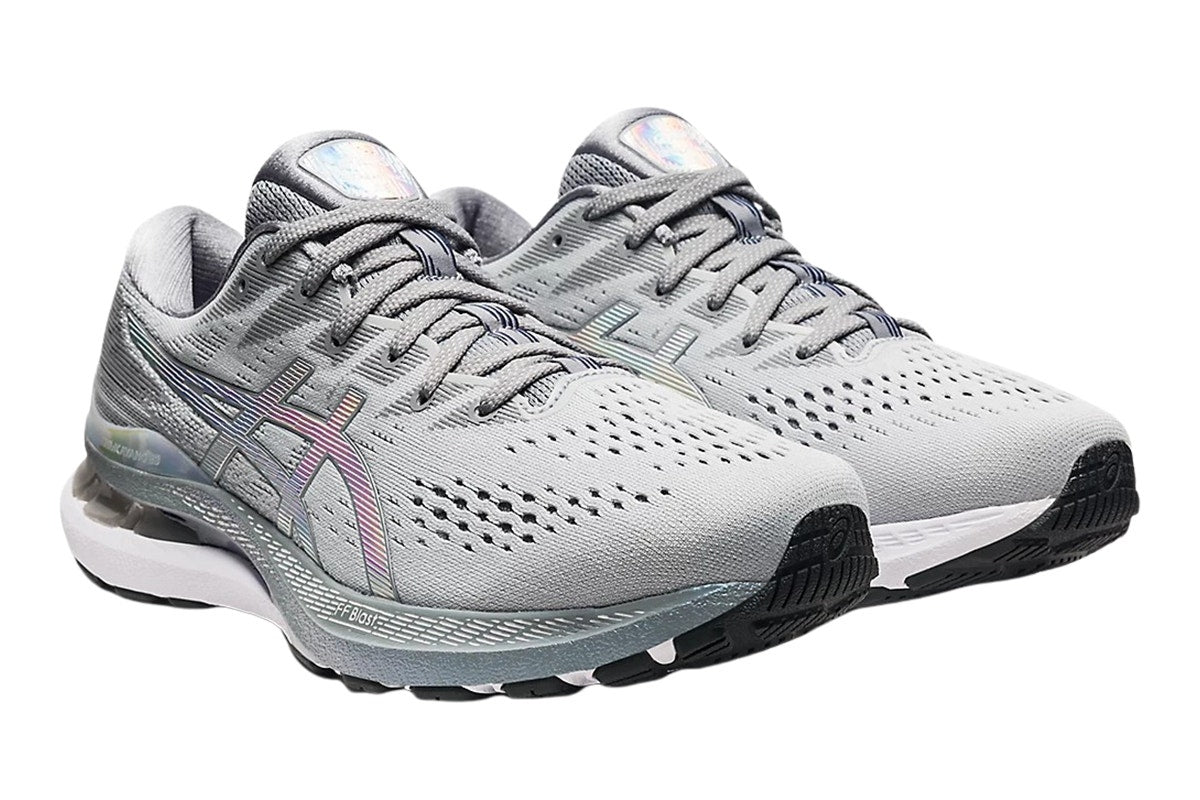 ASICS Men's Gel-Kayano 28 Platinum Running Shoes  - Piedmont Grey/White; Size 12 US)