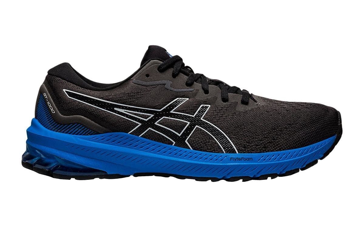 ASICS Men's GT-1000 11 Running Shoes  - Black/Electric Blue, Size 9.5 US 