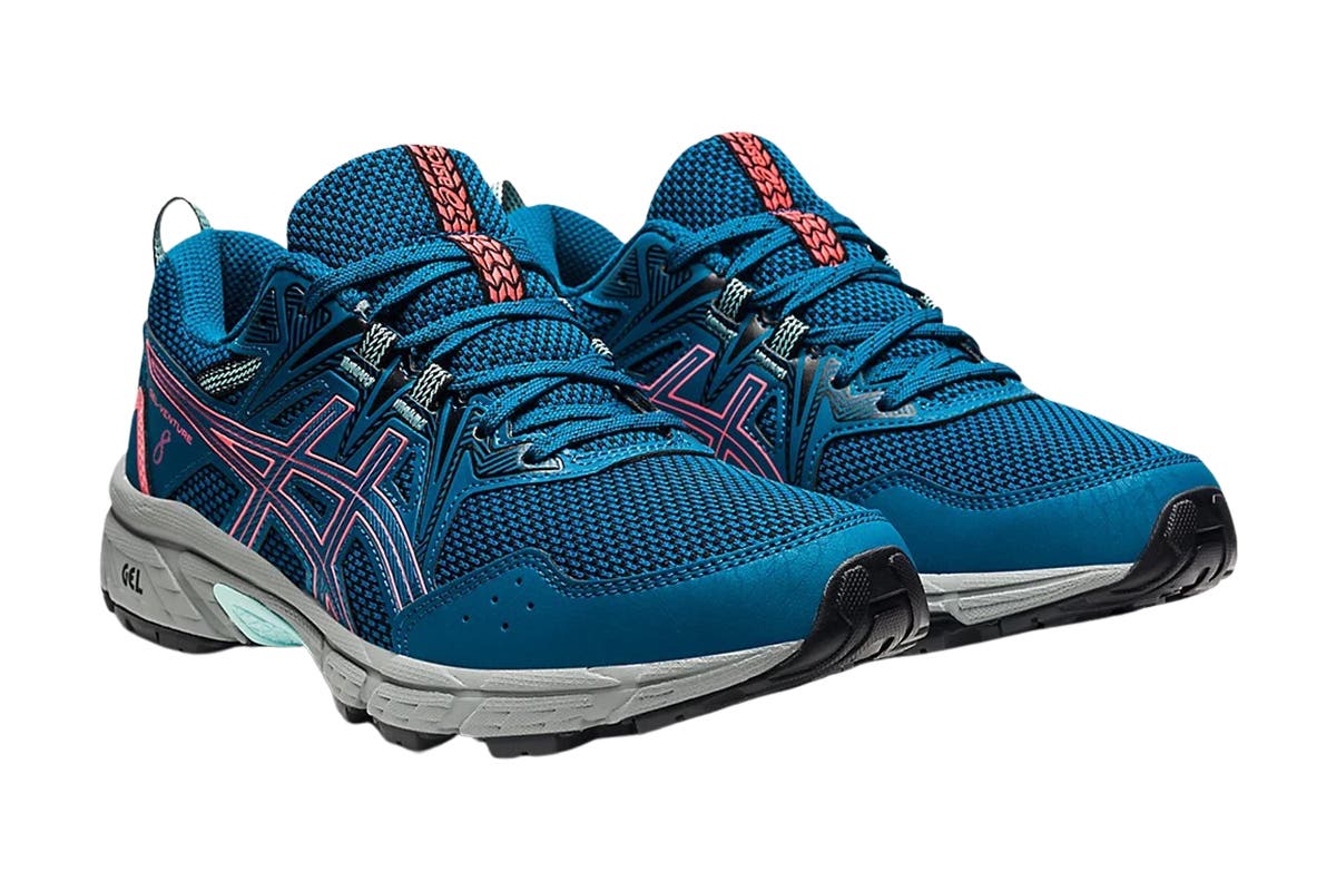 ASICS Women's Gel-Venture 8 Trail Running Shoes (Deep Sea Teal/Blazing Coral, Size 12 US)