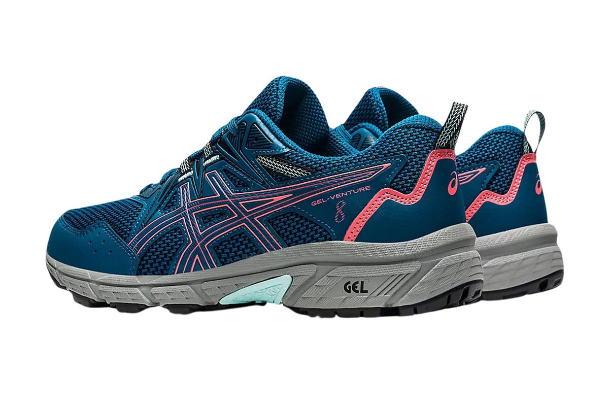 ASICS Women's Gel-Venture 8 Trail Running Shoes (Deep Sea Teal/Blazing Coral, Size 12 US)