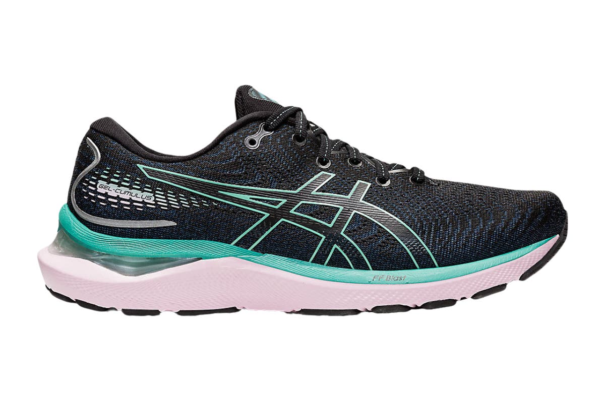 Asics Women'S Gel-Cumulus 24 Running Shoes (Black/Sage)