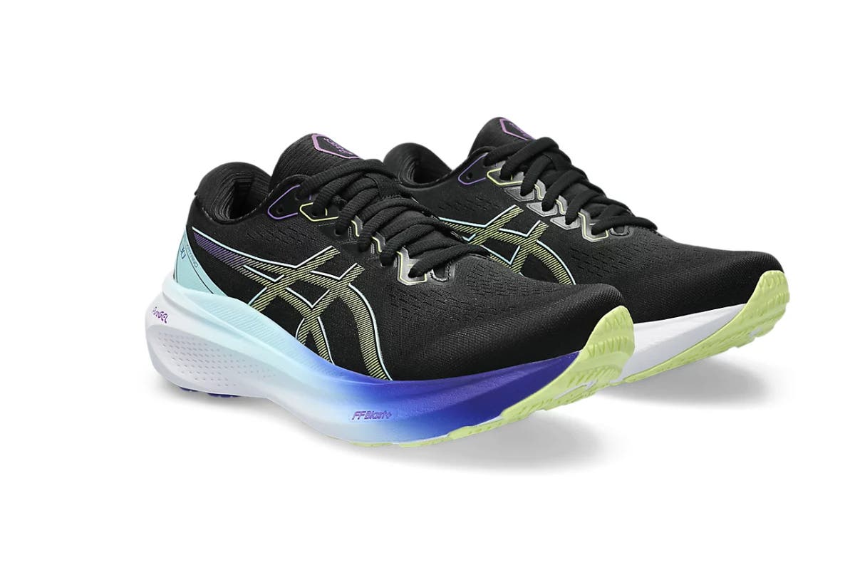 ASICS Women's Gel-Kayano 30 Running Shoes (Black/Glow Yellow, Size 10 US)