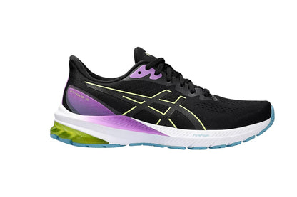 ASICS Women's GT-1000 12 Running Shoes (Black/Glow Yellow, Size 10 US)