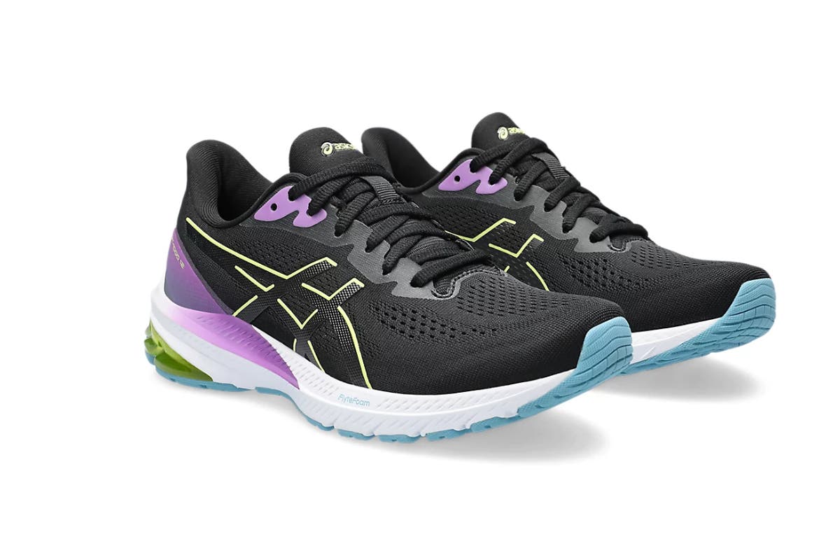 ASICS Women's GT-1000 12 Running Shoes (Black/Glow Yellow, Size 10 US)