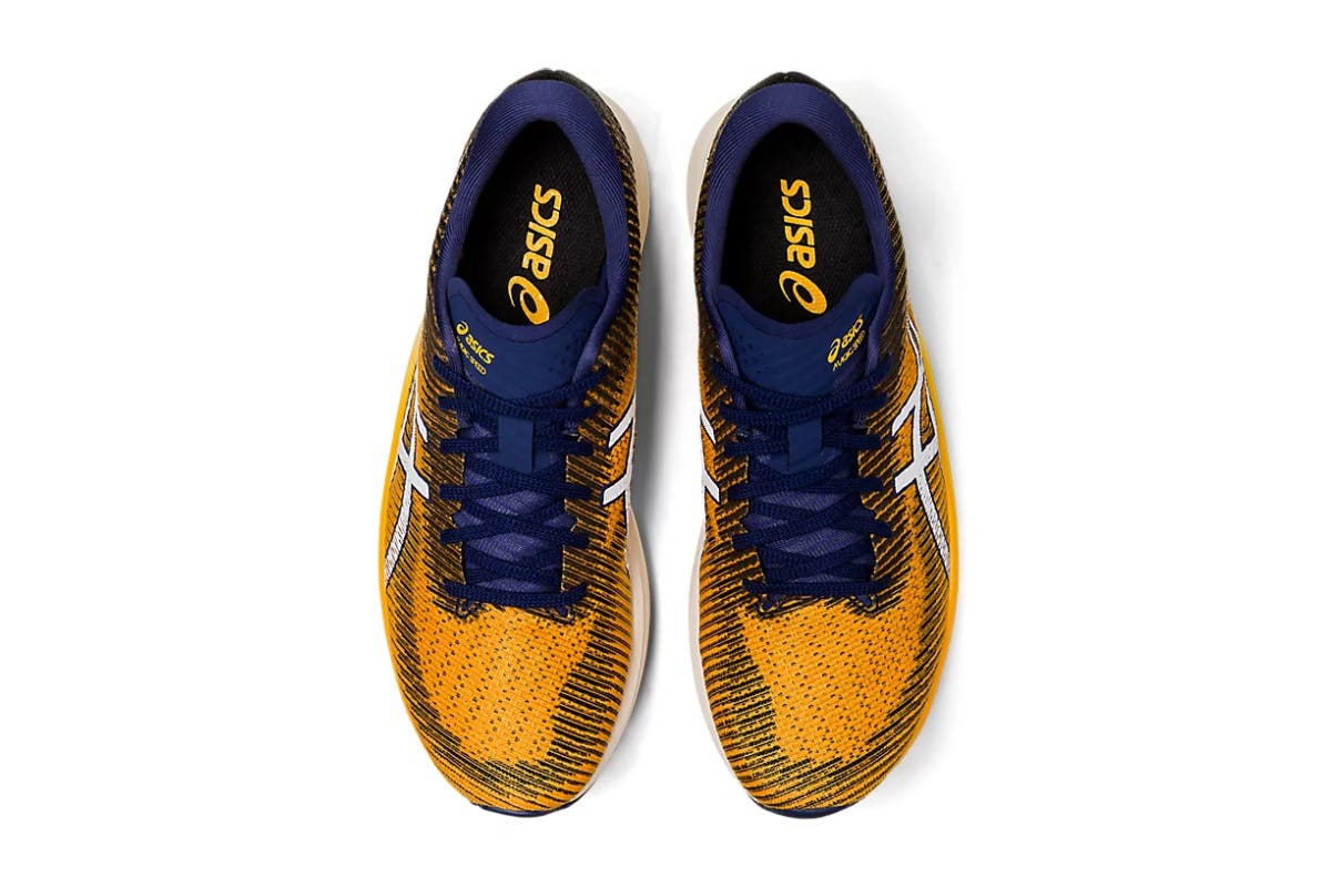 ASICS Men's Magic Speed 2 Running Shoes (Amber/White) | Auzzi Store