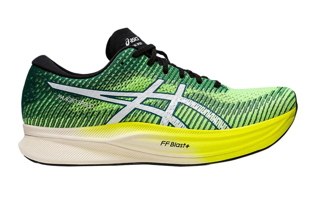 ASICS Men's Magic Speed 2 Running Shoes (Safety Yellow/White) | Auzzi Store