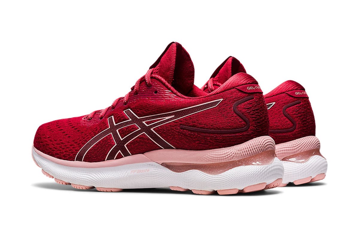 ASICS Women's Gel-Nimbus 24 Running Shoes (Cranberry/Frosted Rose) | Auzzi Store