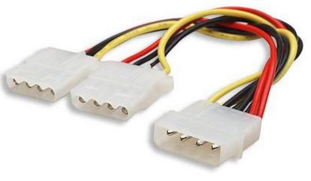 ASTROTEK Internal Power Molex Cable 20cm - 5.25' 4 pins Male to 2x 5.25' 4 pins Female 18AWG RoHS | Auzzi Store