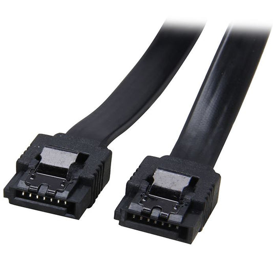 ASTROTEK SATA 3.0 Data Cable 30cm 7 pins Straight to 7 pins Straight with Latch Black Nylon Jacket 26AWG | Auzzi Store