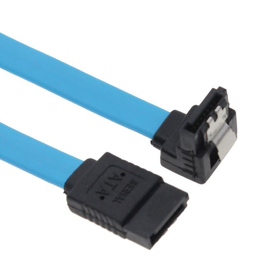 ASTROTEK SATA 3.0 Data Cable 50cm Male to Male 180 to 90 Degree with Metal Lock 26AWG Blue LS | Auzzi Store