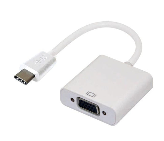 ASTROTEK Thunderbolt USB 3.1 Type C USB-C to VGA Adapter Converter Male to Female for Apple Macbook Chromebook Pixel White | Auzzi Store