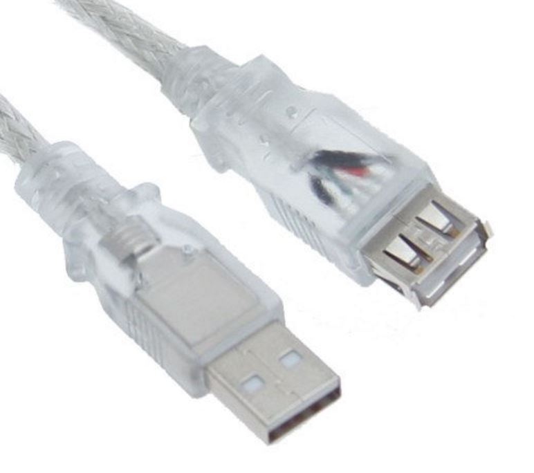 ASTROTEK USB 2.0 Extension Cable 3m - Type A Male to Type A Female Transparent Colour RoHS CBAT-USB2-AA-5M | Auzzi Store