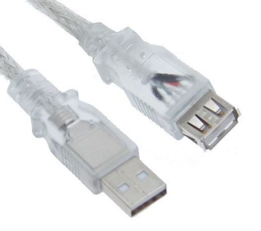 ASTROTEK USB 2.0 Extension Cable 3m - Type A Male to Type A Female Transparent Colour RoHS CBAT-USB2-AA-5M | Auzzi Store