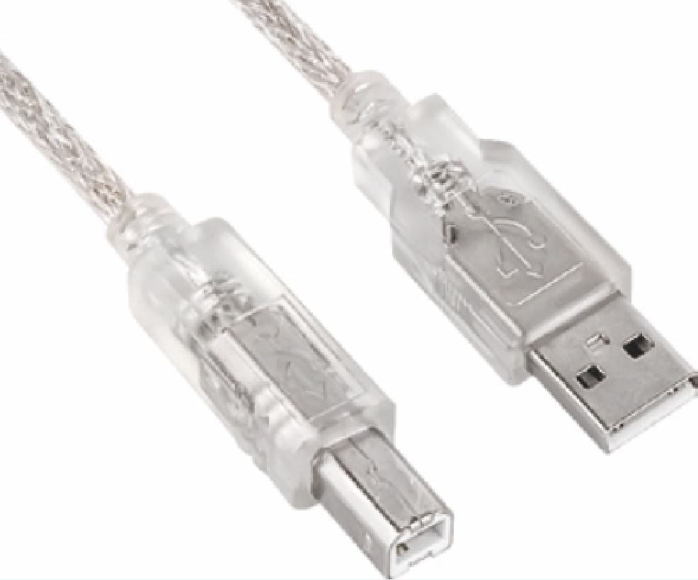 ASTROTEK USB 2.0 Printer Cable 5m - Type A Male to Type B Male Transparent Colour CBUSBAB5M | Auzzi Store