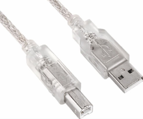 ASTROTEK USB 2.0 Printer Cable 5m - Type A Male to Type B Male Transparent Colour CBUSBAB5M | Auzzi Store