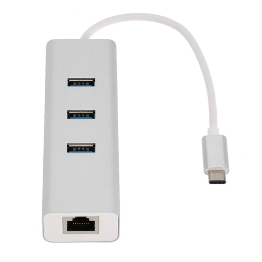 ASTROTEK USB-C Type-C to LAN + 3 Ports USB3.0 Hub Gigabit RJ45 Ethernet Network Adapter Converter Cable 15cm | Auzzi Store