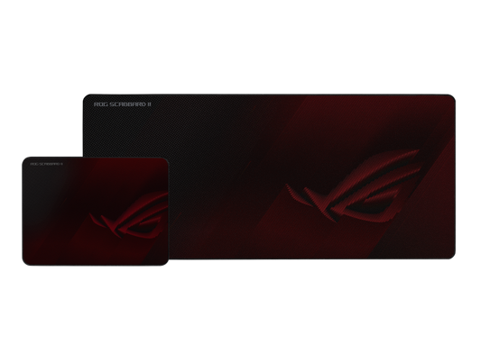 ASUS ROG SCABBARD II Gaming Mouse Pad, Medium 360x260mm + Extended 900x400mm Size, Water/Oil/Dust Respellent, Anti-Fray, Soft Cloth With Rubber Base | Auzzi Store