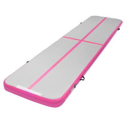 Everfit 4M Air Track Gymnastics Mat Inflatable Pink, 1000-Denier, Anti-Slip, Portable, 10cm Thick