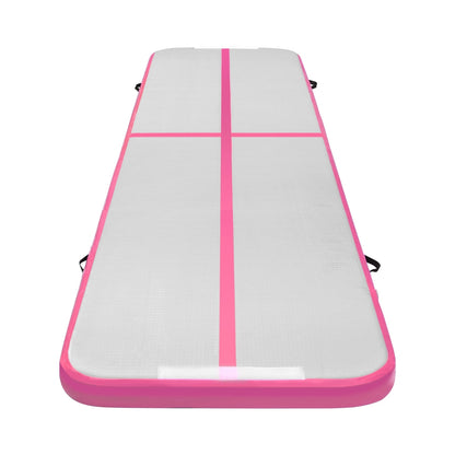 Everfit 4M Air Track Gymnastics Mat Inflatable Pink, 1000-Denier, Anti-Slip, Portable, 10cm Thick