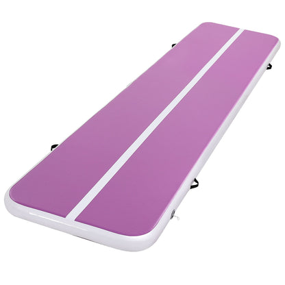 Everfit 4M Air Track Mat, Inflatable Gymnastics & Cheerleading, Purple, 1000-Denier, Anti-Slip, 10cm Thick