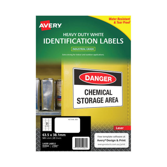 AVERY Laser Label L7060 21Up Pack of 25 | Auzzi Store