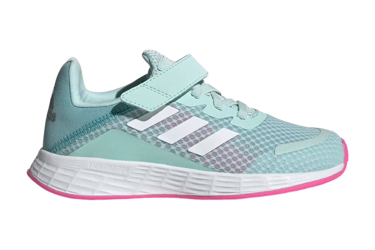 Adidas Girls' Duramo SL Running Shoes with Top Strap (Halo Mint/White/Screaming Pink) | Auzzi Store