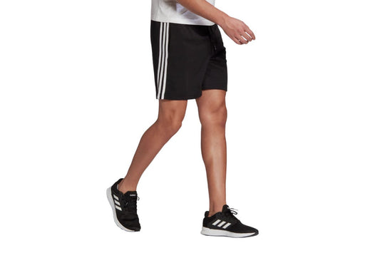 Adidas Men's 3 Stripe French Terry Shorts (Black/White) | Auzzi Store