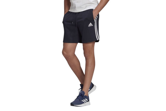 Adidas Men's 3 Stripe French Terry Shorts (Legend Ink/White) | Auzzi Store