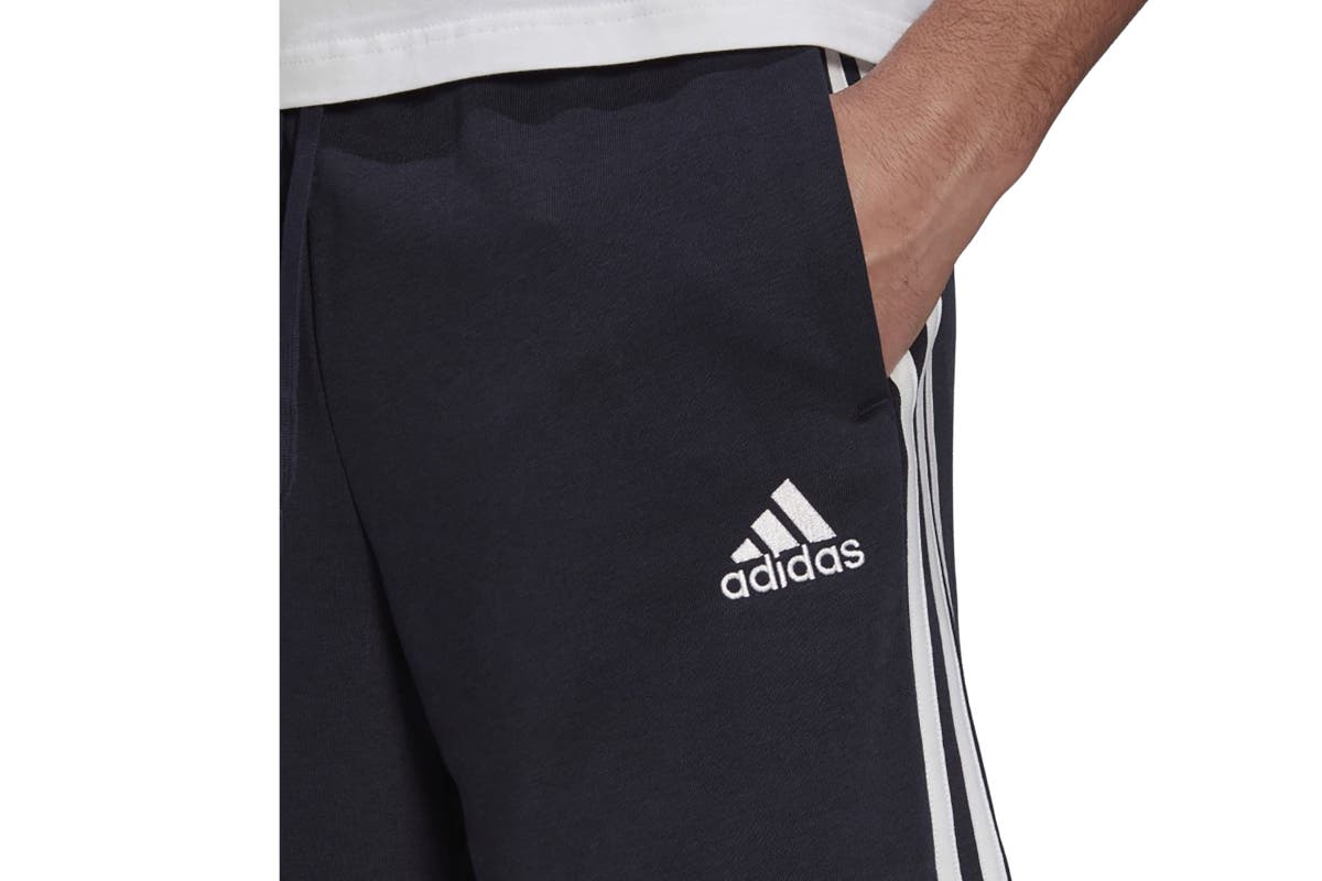 Adidas Men's 3 Stripe French Terry Shorts (Legend Ink/White) | Auzzi Store