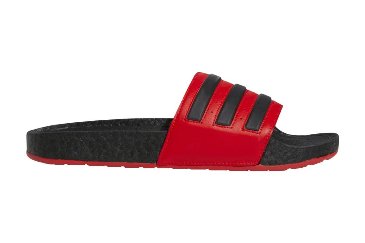 Adidas Men's Adilette Boost Slides (Vivred/Core Black/Core Black) | Auzzi Store
