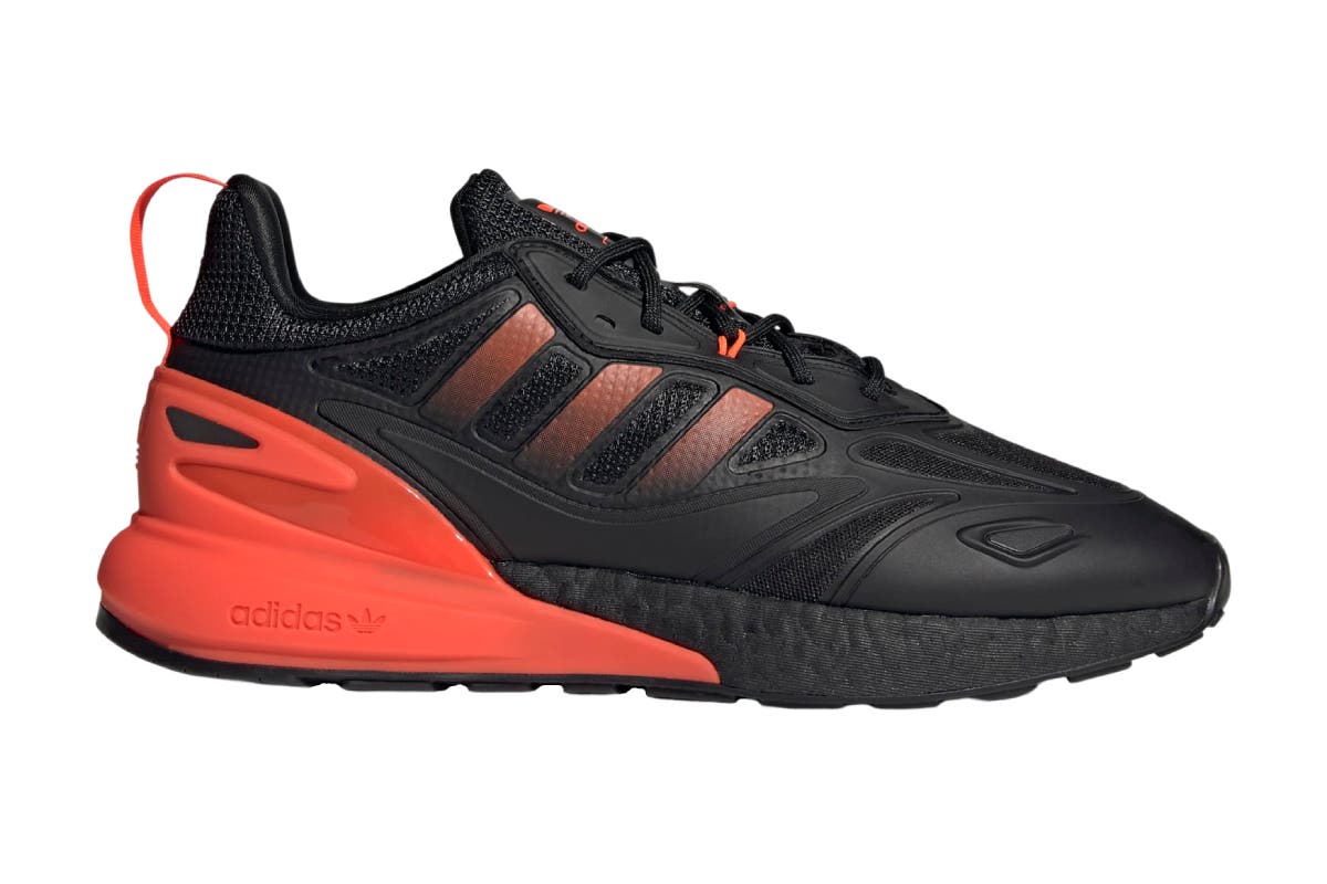 Adidas Men's ZX 2K Boost 2.0 Casual Shoes (Core Black/Solar Red/Solar Gold) | Auzzi Store