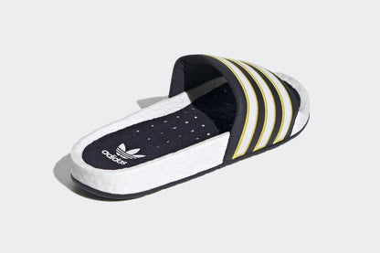 Adidas Originals Men's Adilette Boost Slides (Cloud White/Legend Ink/Yellow) | Auzzi Store