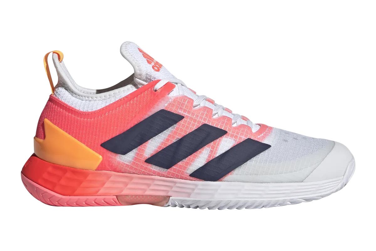 Adidas Women's Adizero Ubersonic 4 Tennis Shoes (White/Blue Rush/Acid Red) | Auzzi Store