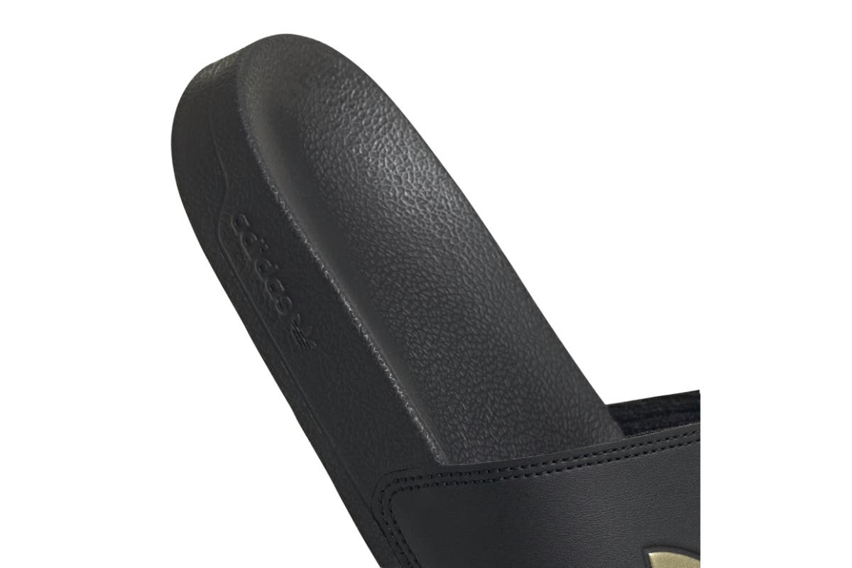 Adidas Womens Adilette Lite Casual Shoe (Core Black/Core Black/Matte Gold) | Auzzi Store