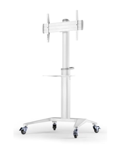 Adjustable White TV Cart - Supports up to 70kg | Auzzi Store