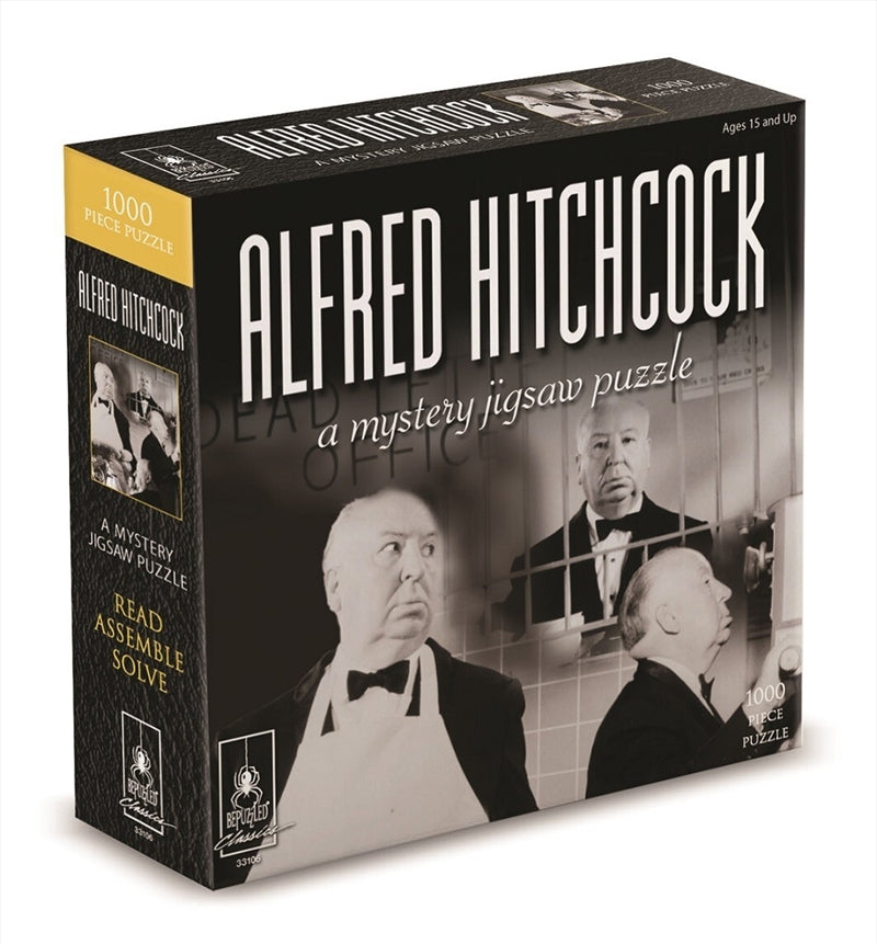 Alfred Hitchcock With Book - 1000 Piece Puzzle | Auzzi Store