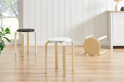 Set of 4 Matt Blatt Aalto Low Stools Replica (White)