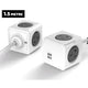 Allocacoc PowerCube Extended USB Powerboard 4-Outlets 2 USB Ports Grey-White 1.5m | Auzzi Store