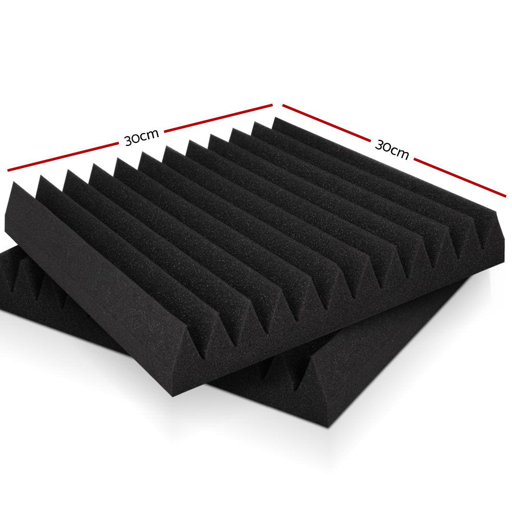 Alpha 40pcs Acoustic Foam Panels Tiles Studio Sound Absorbtion Wedge 30X30CM | Auzzi Store