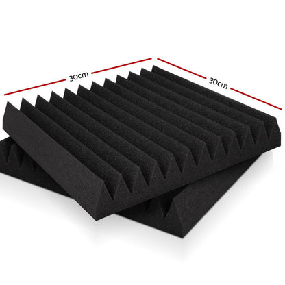 Alpha 60pcs Acoustic Foam Panels Tiles Studio Sound Absorbtion Wedge 30X30CM | Auzzi Store