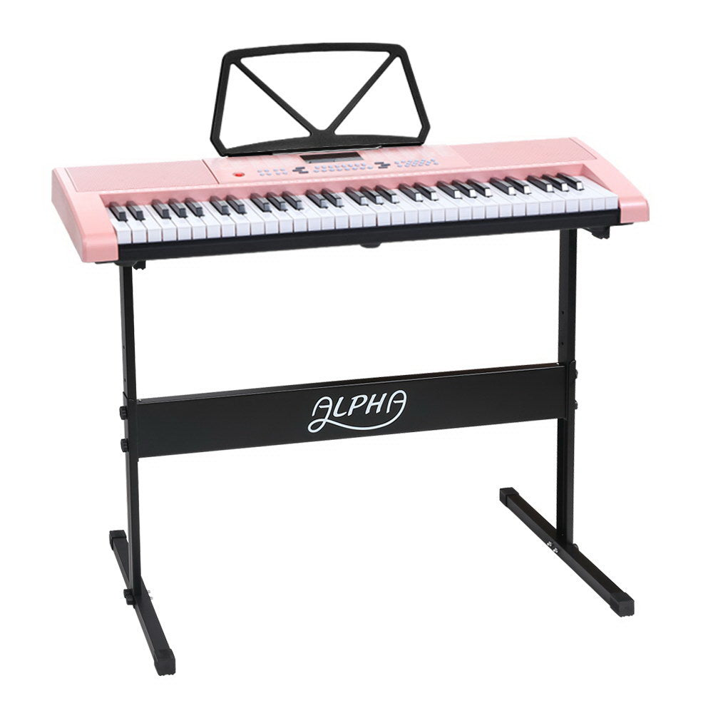 Alpha 61 Key Lighted Electronic Piano Keyboard LED Electric Holder Music Stand | Auzzi Store