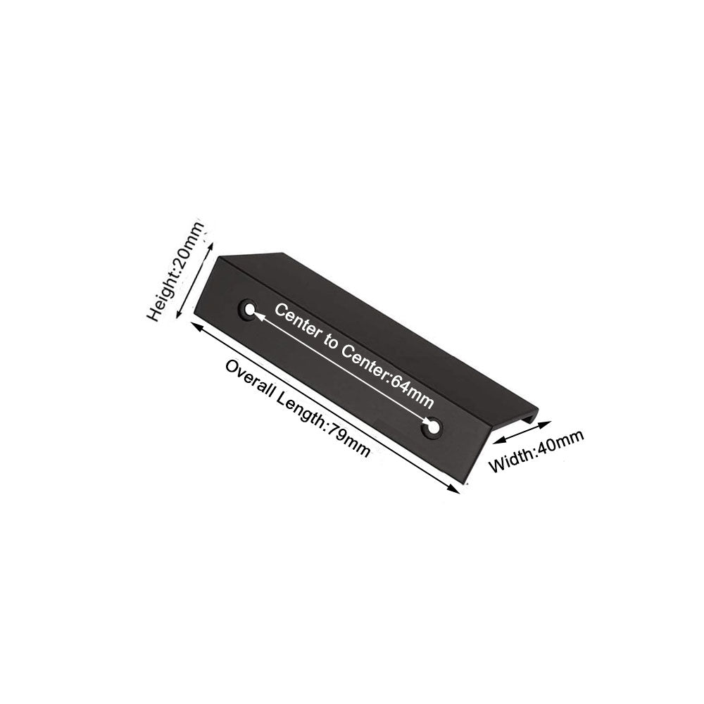 Aluminum Kitchen Cabinet Bar Handles  Drawer Handle Pull black hole to hole 64mm | Auzzi Store