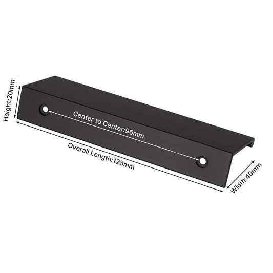 Aluminum Kitchen Cabinet Bar Handles Drawer Handle Pull black hole to hole 96mm | Auzzi Store