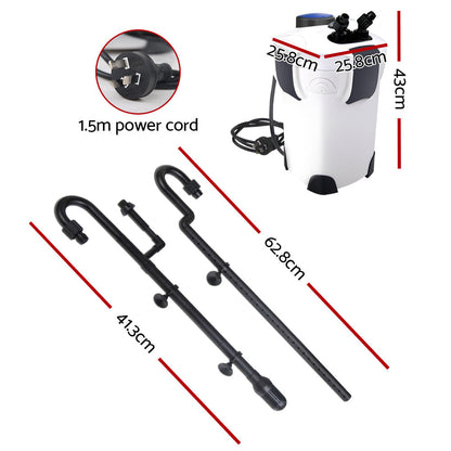 Giantz Aquarium Filter Fish Tank External Canister Water Pump 1850L/H – Auzzi Store