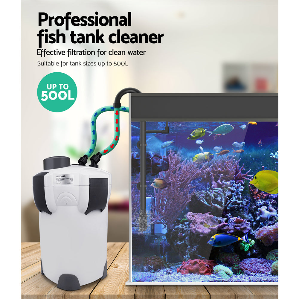Aquarium External Canister Filter Aqua Fish Tank UV Light with Media Kit 2400L/H | Auzzi Store