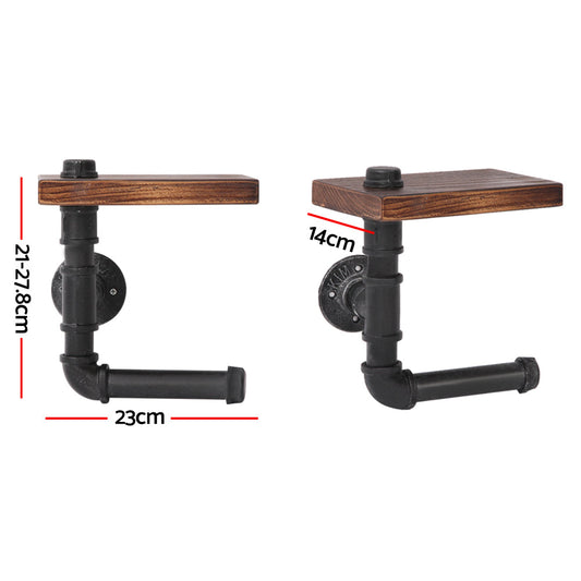 Artiss 1X Wall Shelves Paper Holder Industrial Pipe Shelf DIY Vintage Brackets | Auzzi Store
